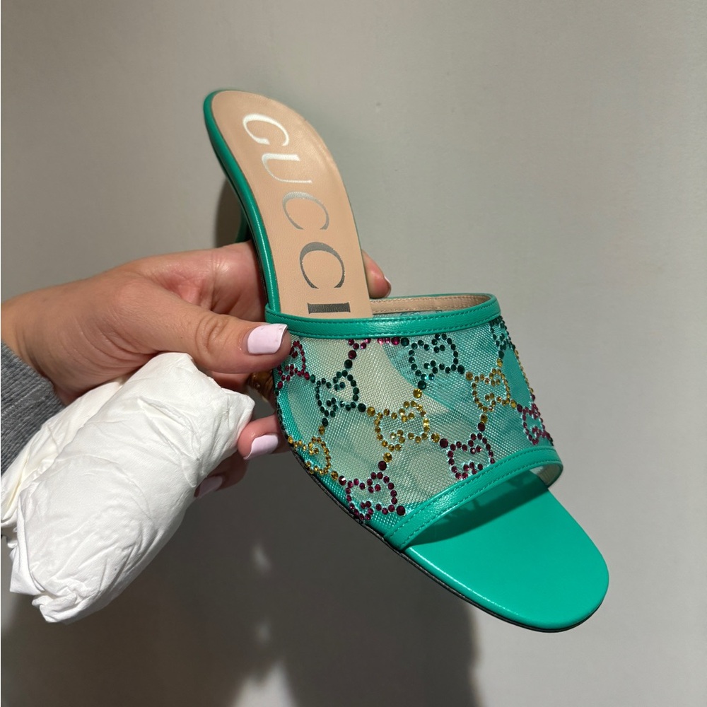 Brand new Gucci heeled mules